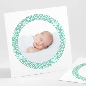 Faire-part de naissance Couronne tressee photo*Faire-part Elégant Outlet
