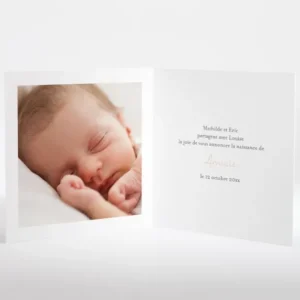 Faire-part de naissance Couronne de fleurs*Faire-part Elégant Discount