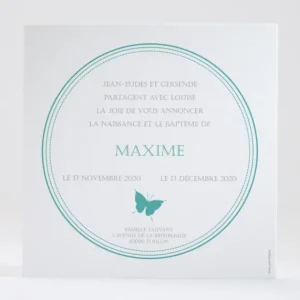 Faire-part de naissance Comme un papillon*Faire-part Elégant Sale