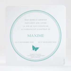Faire-part de naissance Comme un papillon*Faire-part Elégant Sale