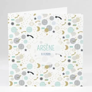 Faire-part de naissance Comete*Faire-part Elégant Online