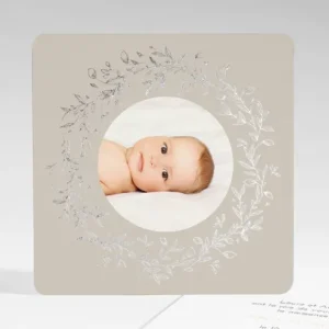 Faire-part de naissance Conte de fees argent*Faire-part Elégant Online