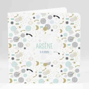 Faire-part de naissance Comete*Faire-part Elégant Online