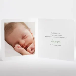 Faire-part de naissance Couronne de fleurs*Faire-part Elégant Discount