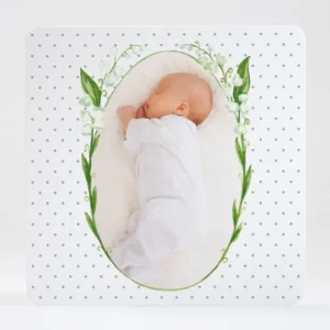 Faire-part de naissance Couronne de muguets*Faire-part Elégant Discount