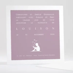 Faire-part de naissance Comme dans un livre*Faire-part Elégant Online
