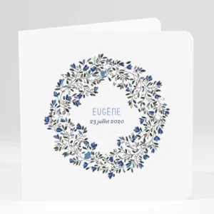 Faire-part de naissance Couronne en fleurs*Faire-part Elégant Sale