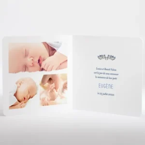 Faire-part de naissance Couronne en fleurs*Faire-part Elégant Sale