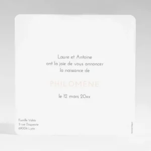 Faire-part de naissance Conte de fees argent*Faire-part Elégant Online