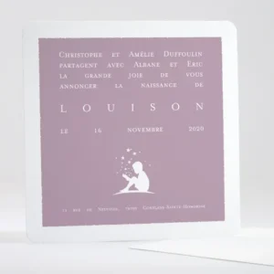 Faire-part de naissance Comme dans un livre*Faire-part Elégant Online