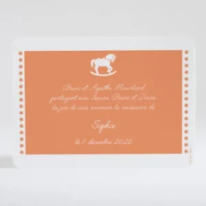 Faire-part de naissance Colonne d'etoiles*Faire-part Elégant Discount