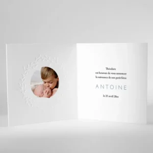 Faire-part de naissance Couronnement*Faire-part Elégant Hot