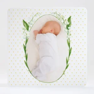 Faire-part de naissance Couronne de muguets*Faire-part Elégant Discount