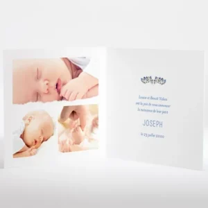 Faire-part de naissance Couronne en fleurs*Faire-part Elégant Sale