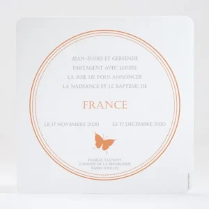 Faire-part de naissance Comme un papillon*Faire-part Elégant Sale