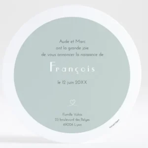 Faire-part de naissance Coeur dore*Faire-part Elégant Best
