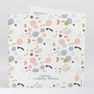 Faire-part de naissance Comete*Faire-part Elégant Online