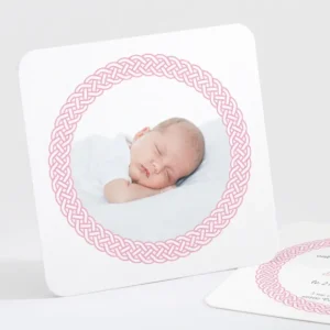 Faire-part de naissance Couronne tressee photo*Faire-part Elégant Outlet