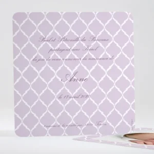 Faire-part de naissance Croisillon delicat*Faire-part Elégant Sale