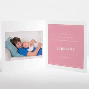 Faire-part de naissance Croquis polaroid*Faire-part Elégant New