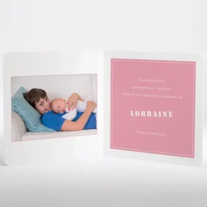 Faire-part de naissance Croquis polaroid*Faire-part Elégant New