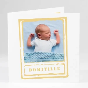 Faire-part de naissance Croquis polaroid*Faire-part Elégant New