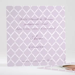 Faire-part de naissance Croisillon delicat*Faire-part Elégant Sale