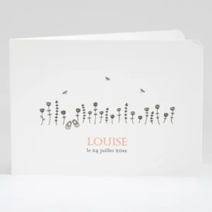 Faire-part de naissance Dans mon jardin*Faire-part Elégant Best