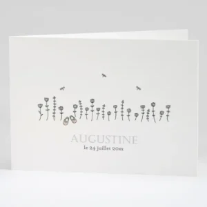Faire-part de naissance Dans mon jardin*Faire-part Elégant Best