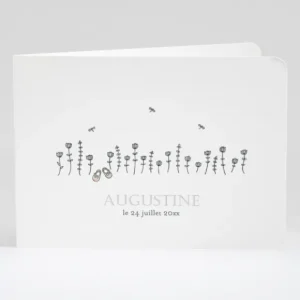 Faire-part de naissance Dans mon jardin*Faire-part Elégant Best