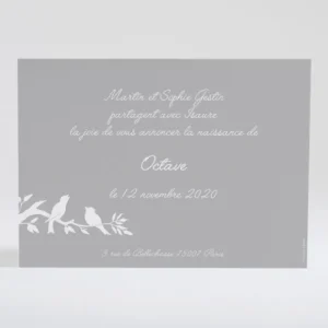 Faire-part de naissance Deux polaroids tresses*Faire-part Elégant Outlet
