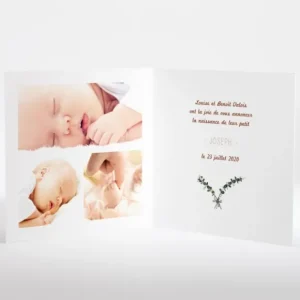 Faire-part de naissance Deux petits pas*Faire-part Elégant Sale
