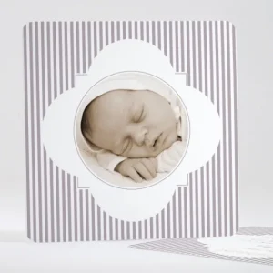 Faire-part de naissance Delicatesse Rayee*Faire-part Elégant Discount