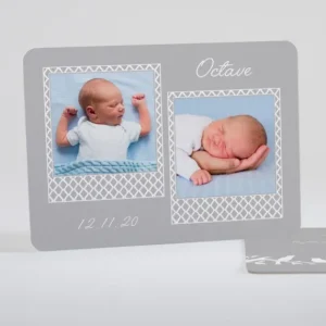 Faire-part de naissance Deux polaroids tresses*Faire-part Elégant Outlet