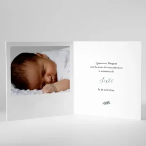 Faire-part de naissance Delicate brindille*Faire-part Elégant New