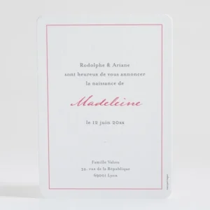 Faire-part de naissance Delicat filet*Faire-part Elégant Online
