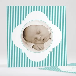 Faire-part de naissance Delicatesse Rayee*Faire-part Elégant Discount