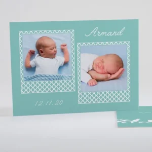 Faire-part de naissance Deux polaroids tresses*Faire-part Elégant Outlet