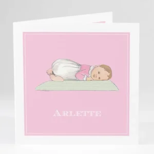 Faire-part de naissance Dessin bebe chic allonge*Faire-part Elégant Best