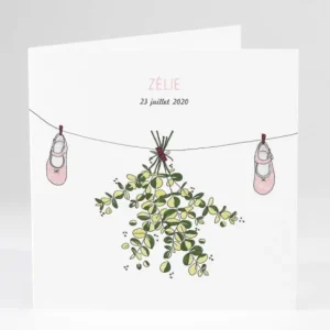 Faire-part de naissance Deux petits pas*Faire-part Elégant Sale