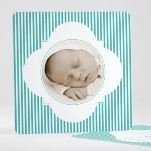 Faire-part de naissance Delicatesse Rayee*Faire-part Elégant Discount