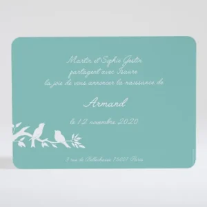 Faire-part de naissance Deux polaroids tresses*Faire-part Elégant Outlet