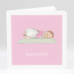 Faire-part de naissance Dessin bebe chic allonge*Faire-part Elégant Best