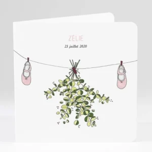 Faire-part de naissance Deux petits pas*Faire-part Elégant Sale
