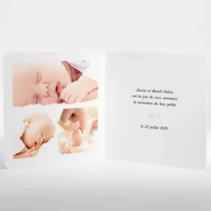 Faire-part de naissance Deux petits pas*Faire-part Elégant Sale