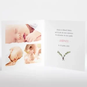 Faire-part de naissance Deux petits pas*Faire-part Elégant Sale