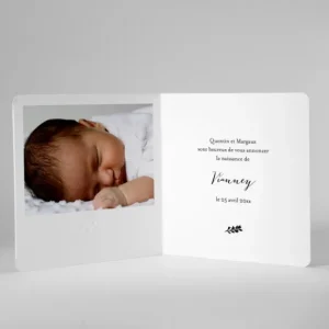 Faire-part de naissance Delicate brindille*Faire-part Elégant New