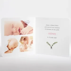 Faire-part de naissance Deux petits pas*Faire-part Elégant Sale