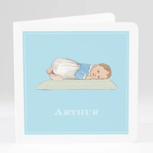 Faire-part de naissance Dessin bebe chic allonge*Faire-part Elégant Best