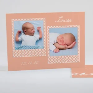 Faire-part de naissance Deux polaroids tresses*Faire-part Elégant Outlet